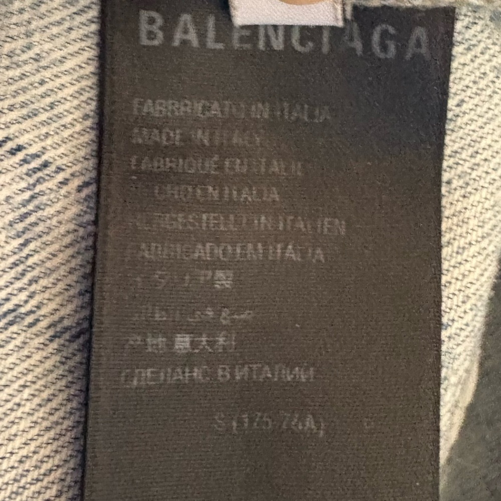 Balenciaga | Cut up double baggy jean. Made in Italy. Distressed. Size Small - Picture 13 of 17